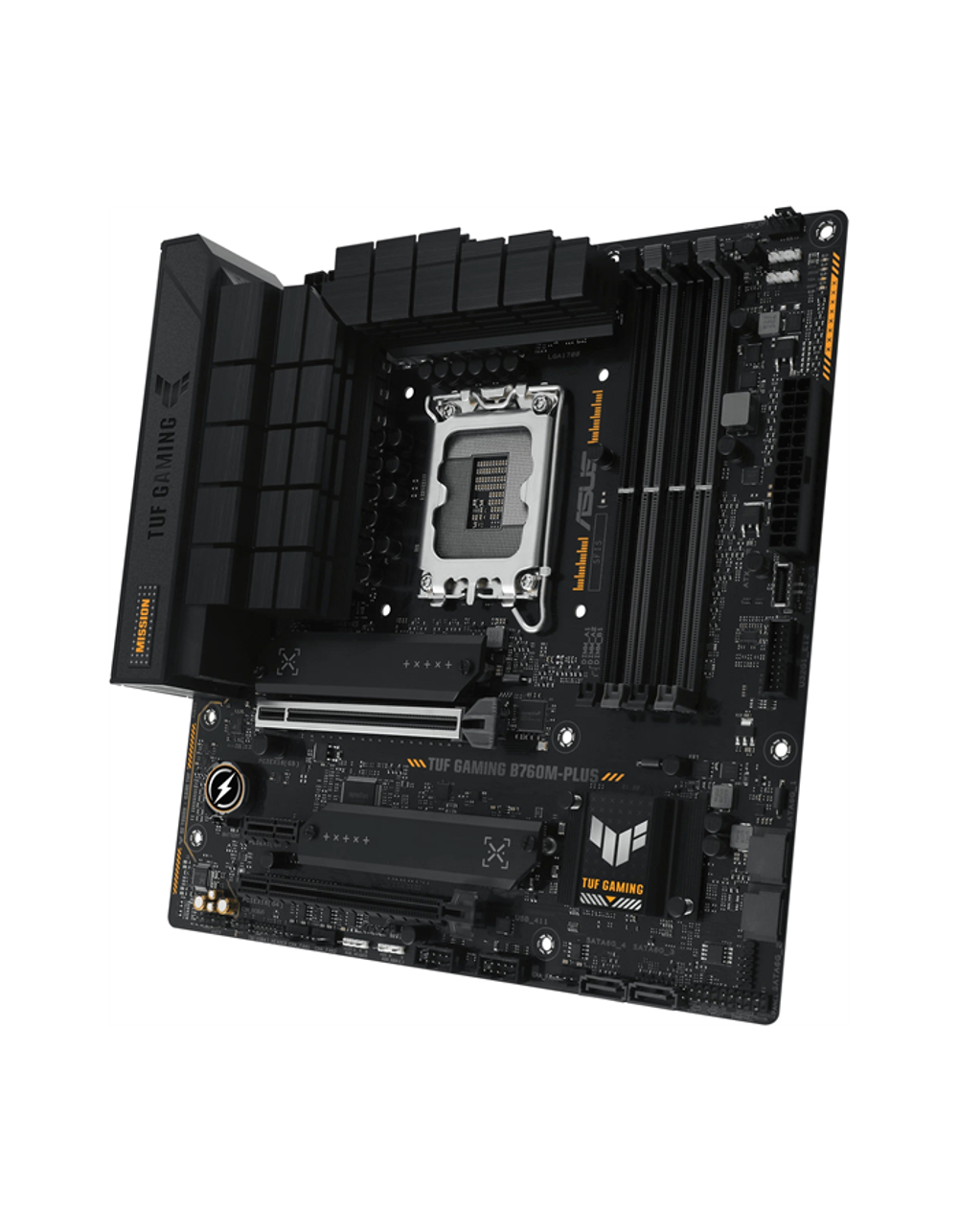 Материнская плата ASUS TUF GAMING B760M-PLUS WIFI, LGA1700, B760, 4*DDR5, 4*SATA, 2*M.2, 5*USB 3.2, 2*USB 2.0, Type-C, 2*PCIx16, 1*PCIx1, DP+HDMI, mATX; 90MB1ET0-M0EAY0