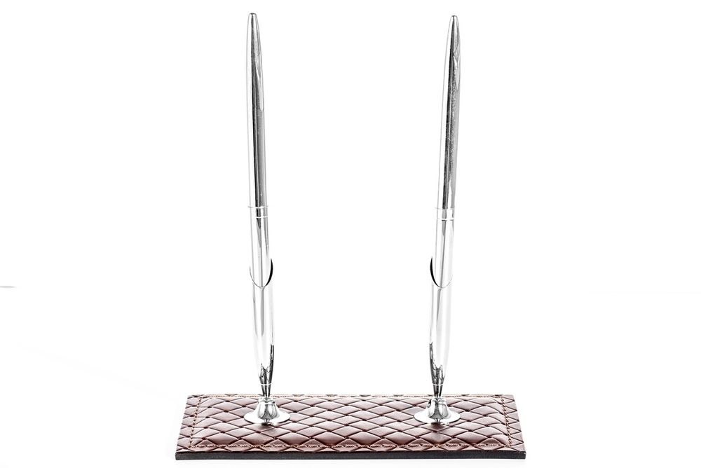 Офисный набор из кожи люкс Баланс цвет FG Brown /черный 6 предметов