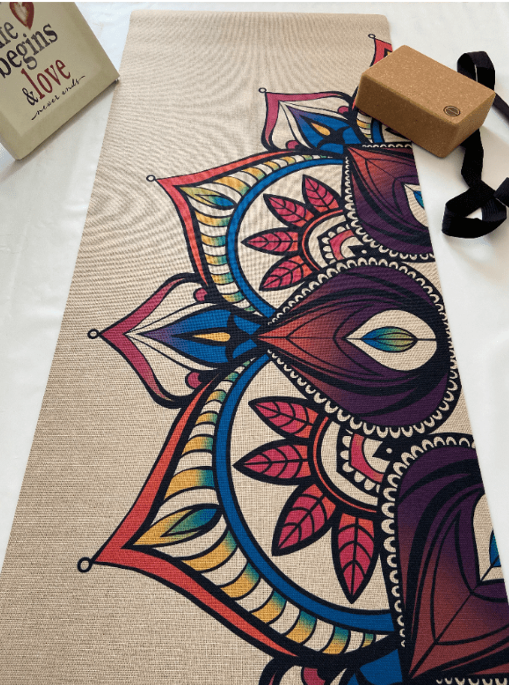 Джутовый коврик для йоги Mandala Jute Color 181*61*0,3 см