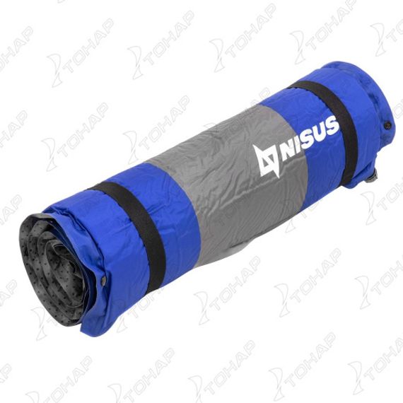 Коврик самонадув. 190x65x6 синий/серый (N-006-BG) NISUS
