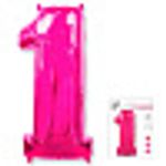 FM Шар 40" / 102 см "Цифра 1" фуксия фуше (БГ-60)