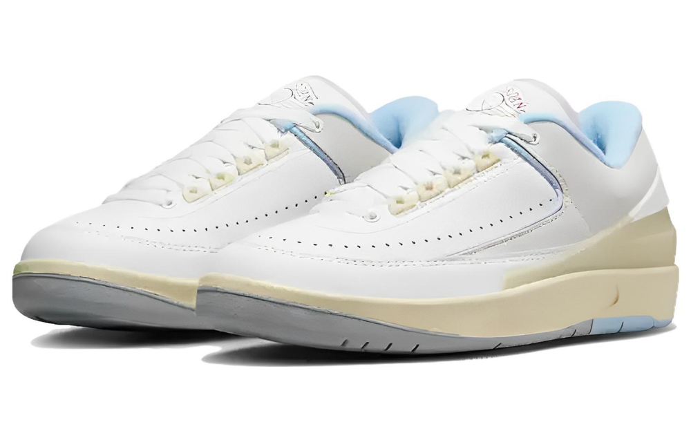 Кроссовки Jordan Air Jordan 2 Low "Summit White And Ice Blue" (Женская размерная сетка)