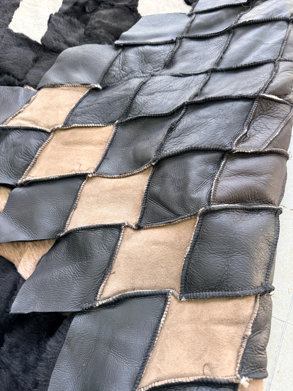 Покрывало меховое ковер из шкуры овчины