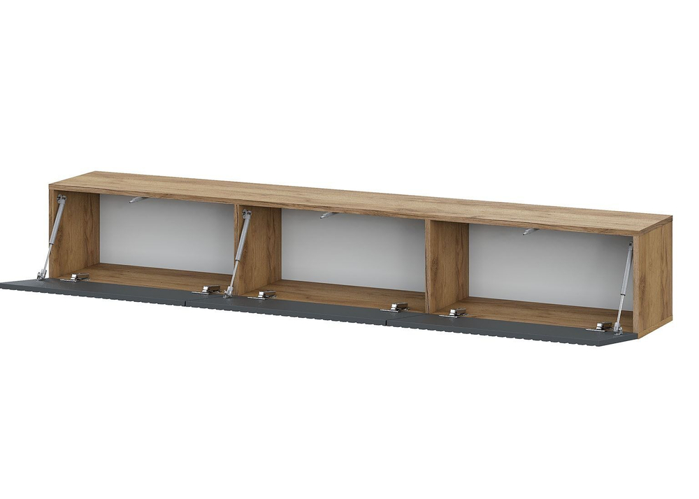 Тумба под телевизор напольная/подвесная Дуб Золотой/Белый 100х35х34 см