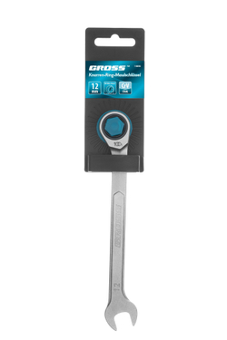Ключ комбинированный трещоточный, 12 мм, количество зубьев 100 Gross