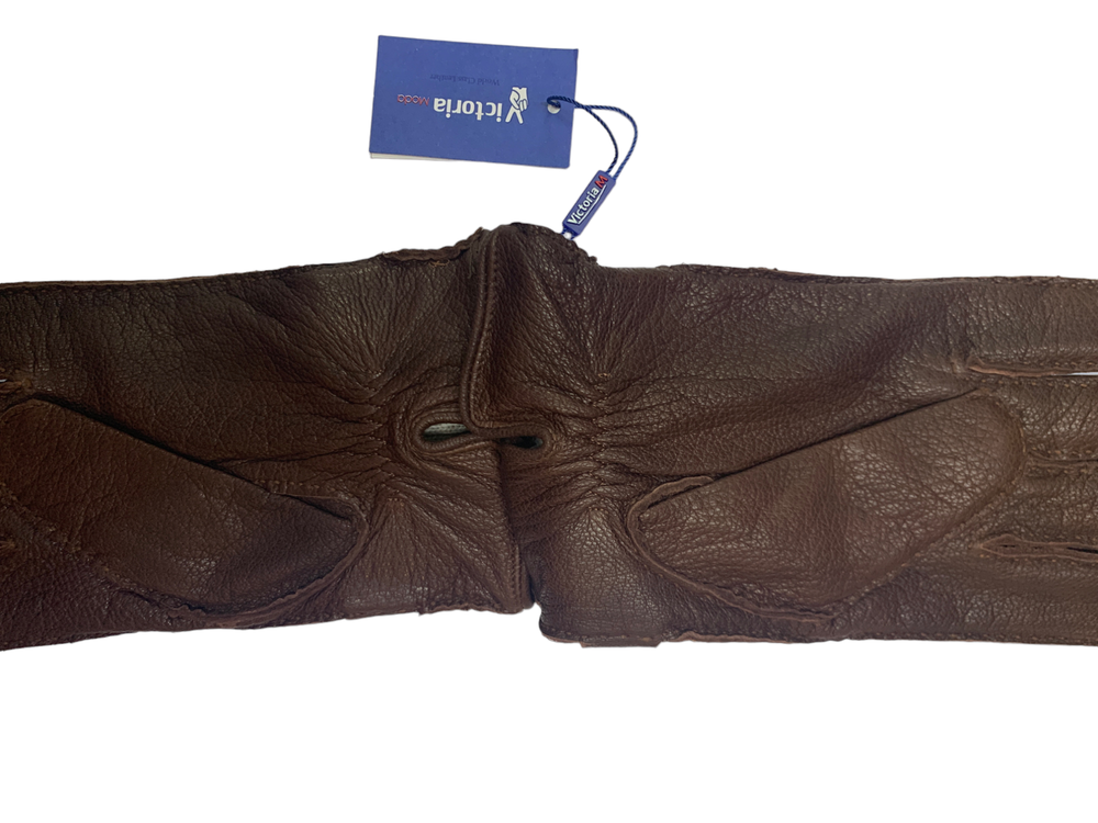 Перчатки. Мужские. Материал верха: Кожа оленя. Подклад: Трикотаж-шерсть. Наружний шов, ручная работа. 5 шт в упаковке.