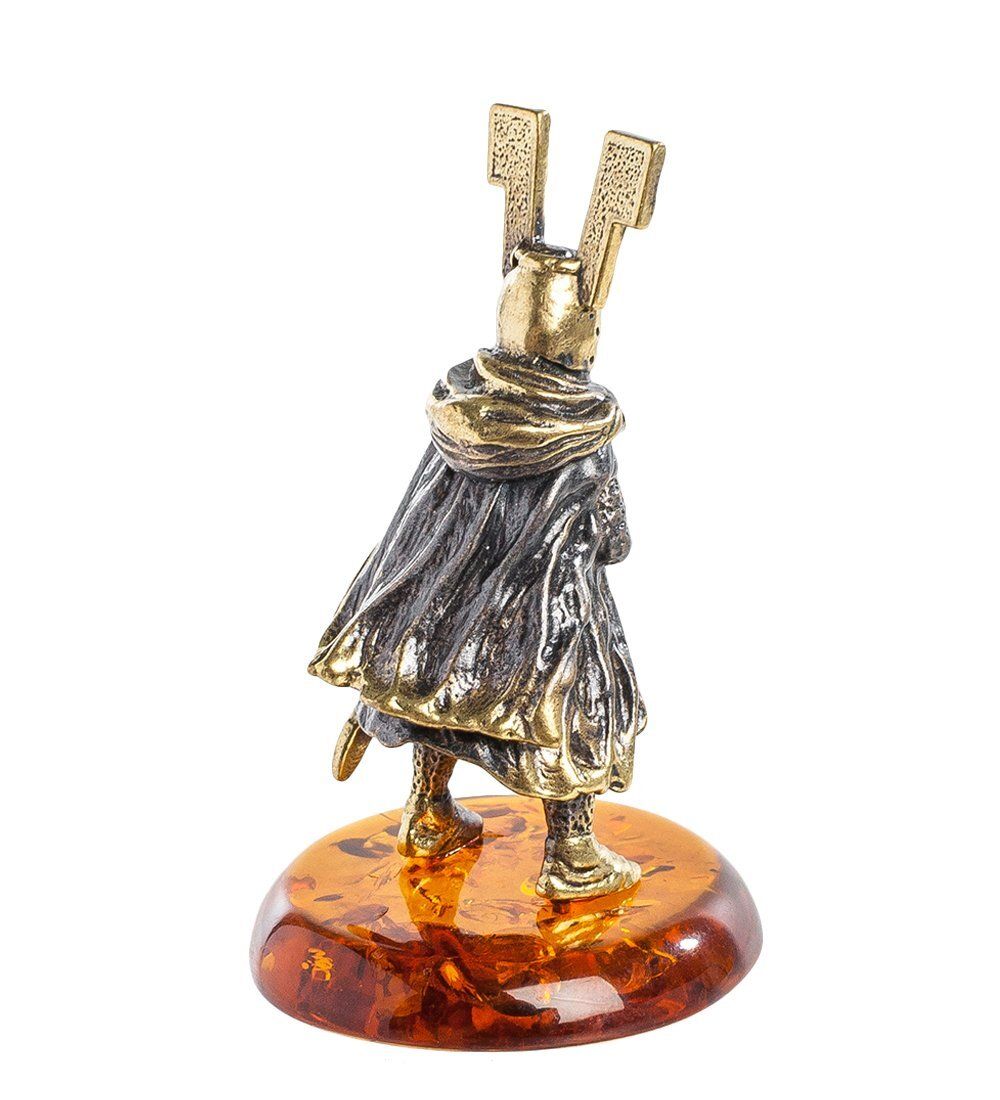 AM-1278 Фигурка «Рыцарь с мечом» (латунь, янтарь)