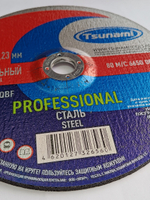 230х6х22 A 24 Q BF 80 круг зачистной по металлу PROFESSIONAL TSUNAMI (5 шт. упак)