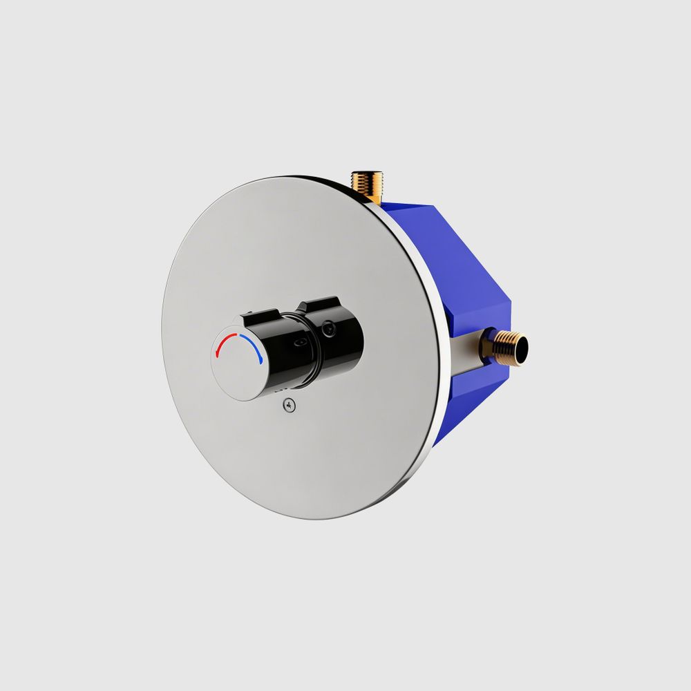 Смеситель с кнопкой и таймером встраиваемый для душа NOFER 07662.B глянцевый