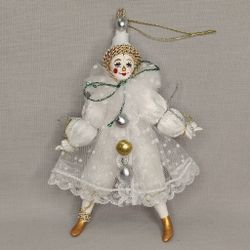 Елочная игрушка Белый клоун