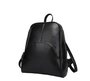 Рюкзак женский из экокожи Front Pocket. Черный