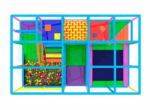 Детский игровой лабиринт с крышей «Палитра радости» 6,15×3,69×3,2 м