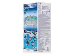 Каркасный бассейн Bestway 427х107 см + фильтр-насос 3028 л/ч, тент, лестница, подстилка (56641 BW)