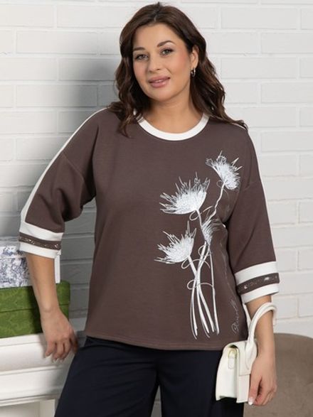 Блуза Джаз (шоколад) Б15171-4М LT Collection