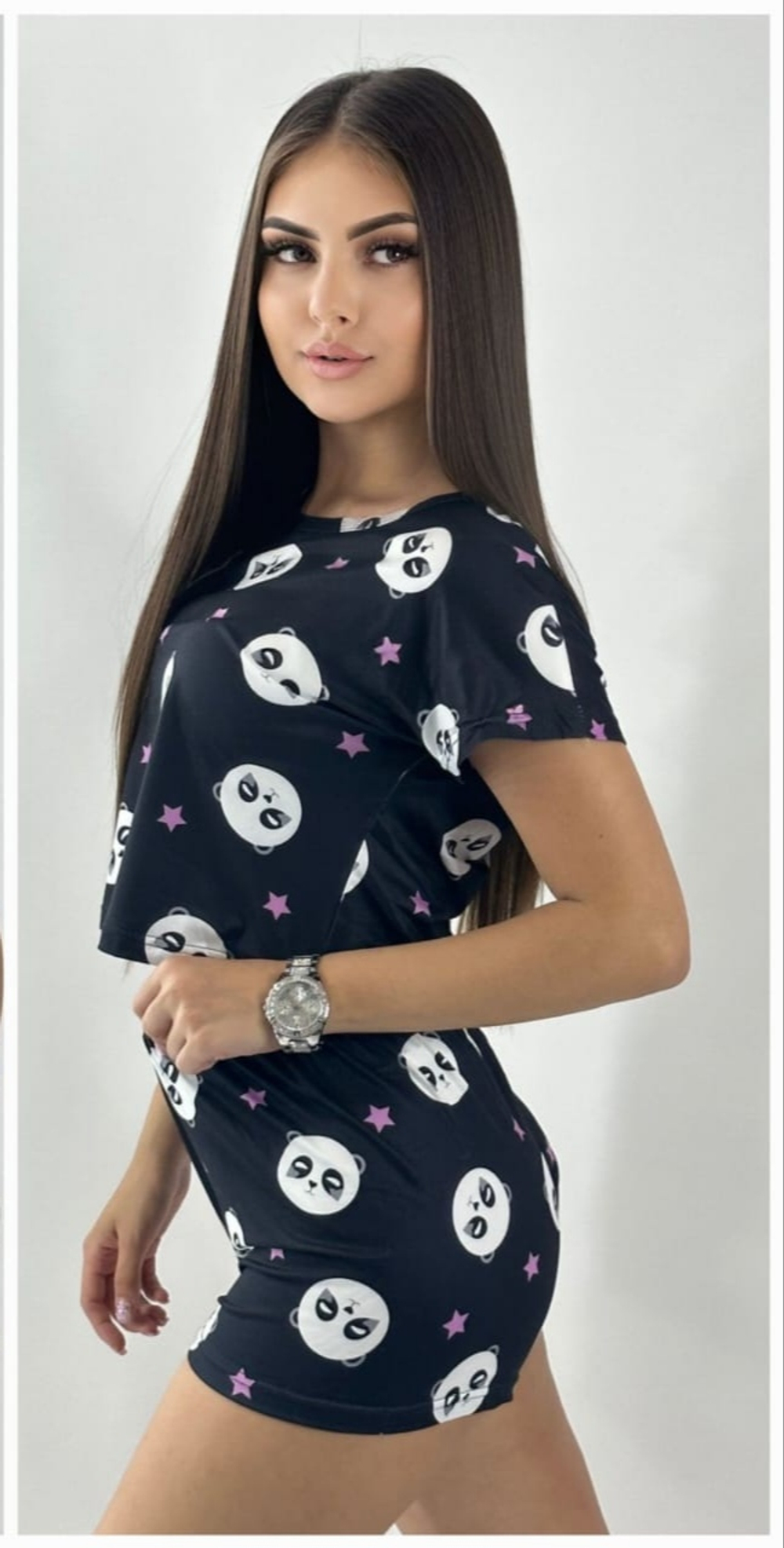 Пижама жен.б/в шорты+футб В0163