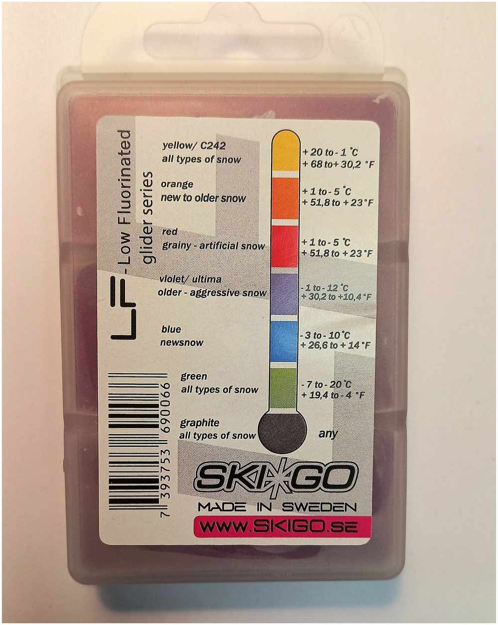 SkiGo  LF Violet -1 до -12°C (для жестк., абразивн. снега)