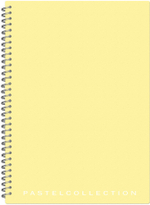 Бизнес-тетрадь Pastel Collection Yellow, A4, 80 листов, пластиковая обложка, на гребне, клетка