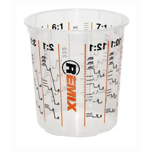 Стакан 0,68л +крышка с мерной шкалой для точного смешивания и хранения жидких материалов