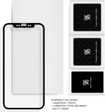 Закаленное стекло с цветной рамкой (fullscreen+fullglue)для Xiaomi Redmi Note 8 DF xiColor-69 black