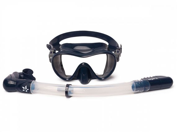 Набор маска+трубка Sargan Агидель темно-синий