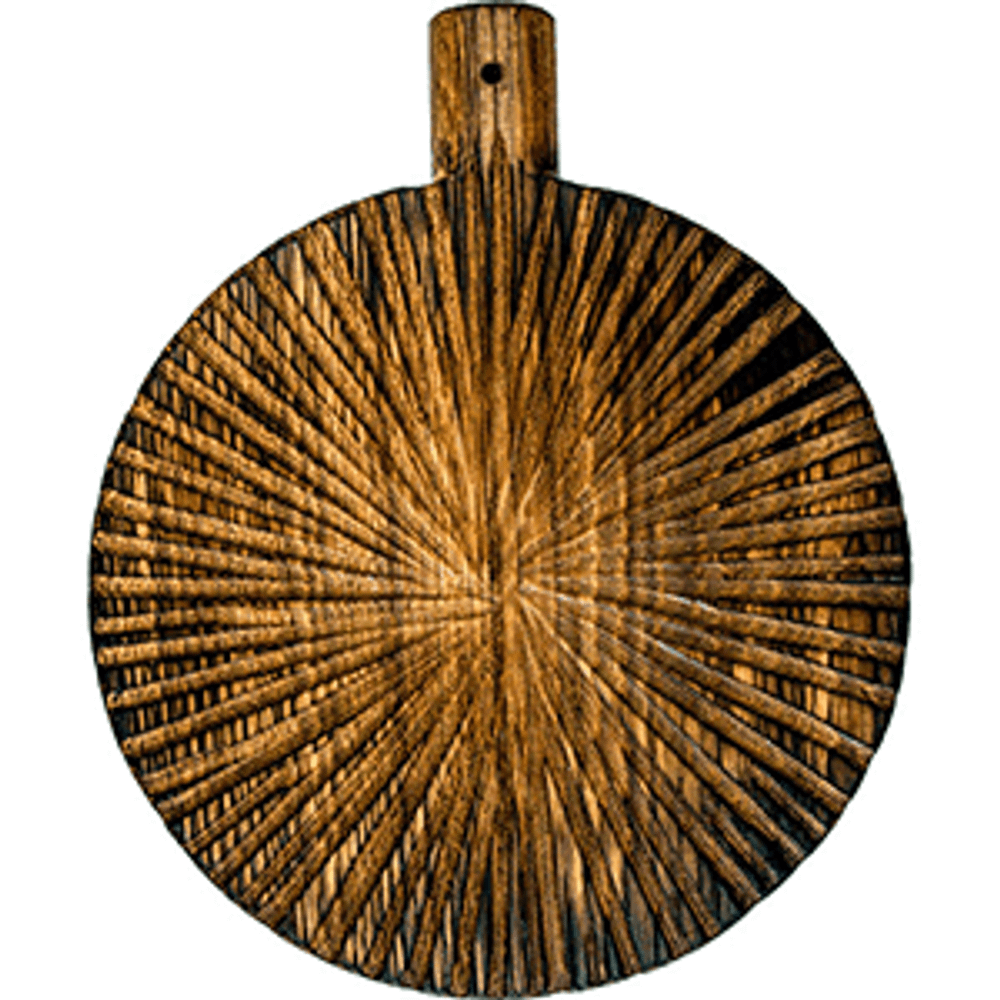 Доска для подачи круглая с ручкой(5.5см);дуб;D=240мм