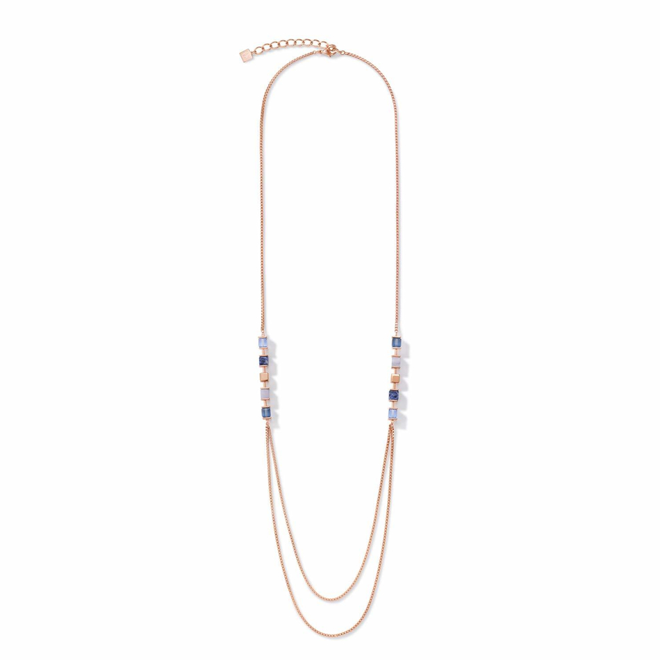 Колье Coeur de Lion Blue 5053/10-0700 цвет голубой, синий, прозрачный