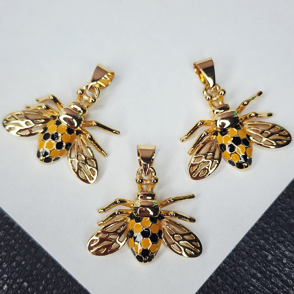 Подвеска, пчела, позолота, размер 20×22мм, фурнитура люкс, штучно