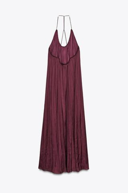 ZARA ПЛАТЬЕ МИДИ — ZW COLLECTION, КАШТАНОВЫЙ