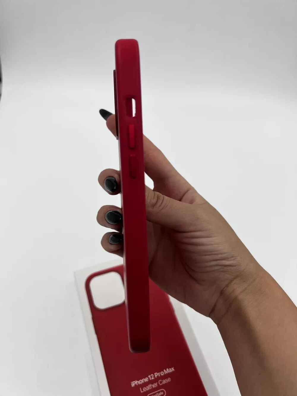 Кожаный чехол Leather Case iPhone 12 Pro Max, Red Красный