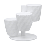 Кашпо "RUBY" Трио (1л) Цв. Белый