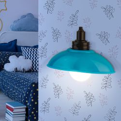 Ночник - светильник светодиодный ЭРА NLED-487-1W-SW-BU настенный на батарейках с выключателем голубой | Ночники