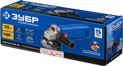 ЗУБР 1400 Вт, d125 мм, УШМ, Профессионал (УШМ-П125-1400 ПСТ)