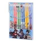 Ручка гелевая, пиши-стирай, Basir, синие чернила, серия "АНИМЕ", корпус с рисунком, 12 шт