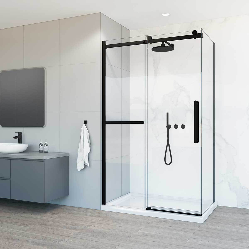 Душевой уголок Como Soft VSR-1CS1012CLB, 1200*1000, черный, стекло прозрачное, , шт