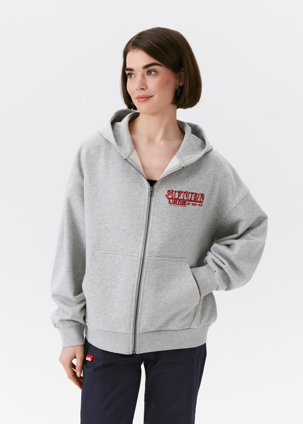 Худи унисекс Nebbia, серый меланж