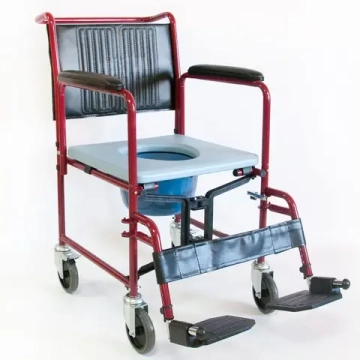 Мега-Оптим FS692-45 Кресло-коляска с ручным приводом с жестким сидением и спинкой комнатная (для инвалидов и детей-инвалидов) с санитарным устройством, код ФСС 07-01-04