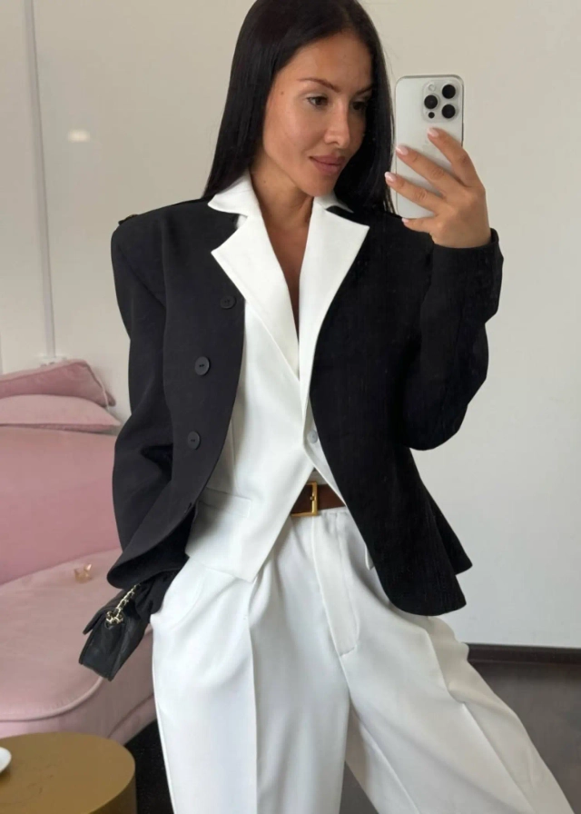 Жакет приталенный "Imba", черный