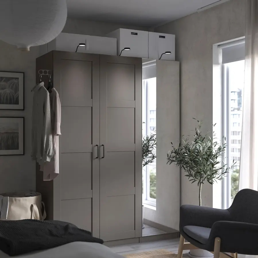 Гардероб - IKEA PAX/BERGSBO/ÅHEIM/ ПАКС/БЕРГСБУ ИКЕА , 150x60x201 см, темно-серый