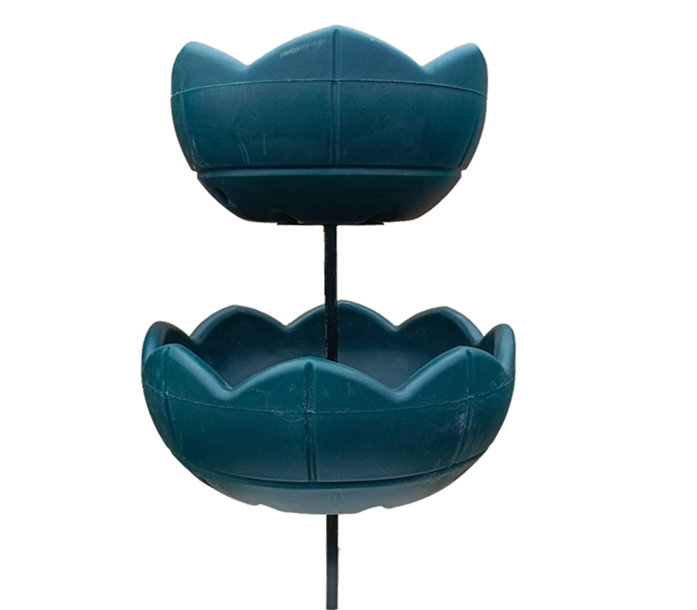 Садовый цветник Елочка-2 с вазонами 500+600, цвет зеленый, высота 1050