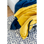 Пододеяльник изо льна темно-синего цвета Essential, 200х200 см