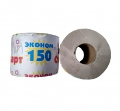 Туалетная бумага "150 стандарт эконом" быт 1-сл, серая, (40шт/уп) (про)