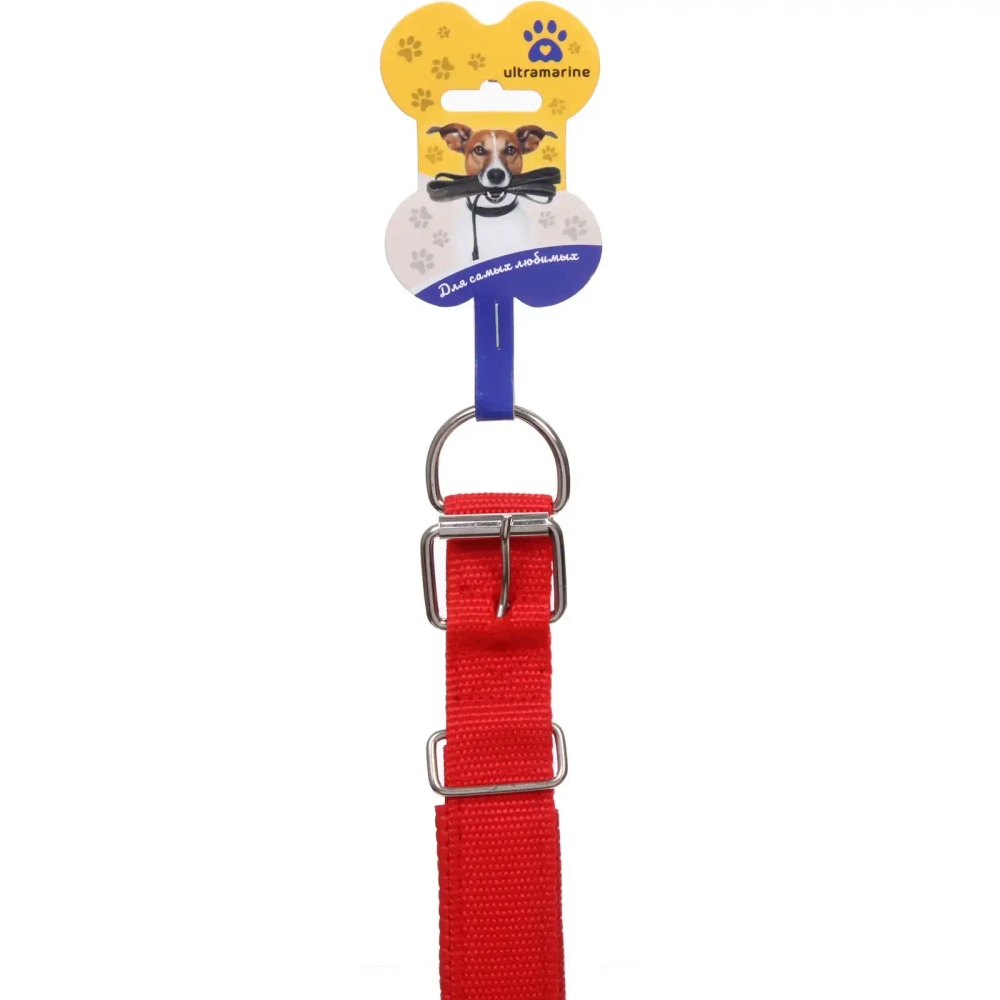 Ошейник для собак однотонный «ЗООЛЕНД БРО», цвет красный, 3*59см (бирка)