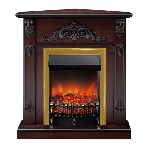 Каминокомплект Real Flame Anita Corner AO с очагом Fobos Lux Brass (угловой)