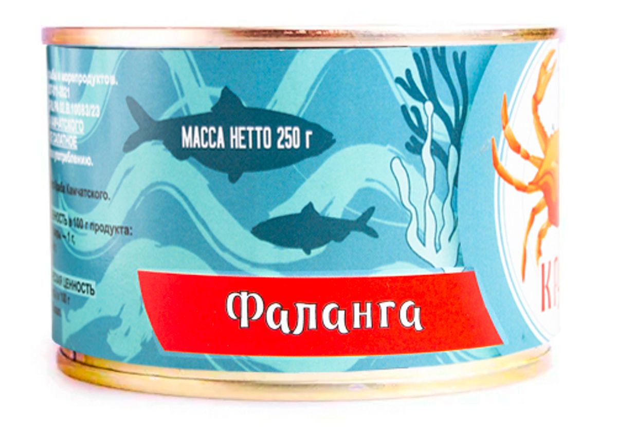 Мясо Камчатского краба в собственном соку, фаланги ж/б, 250г
