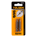 TOLSEN (TT20340) Набор вставок (бит) торцевых 1/4", Square, S3, 50 мм, 2 предмета