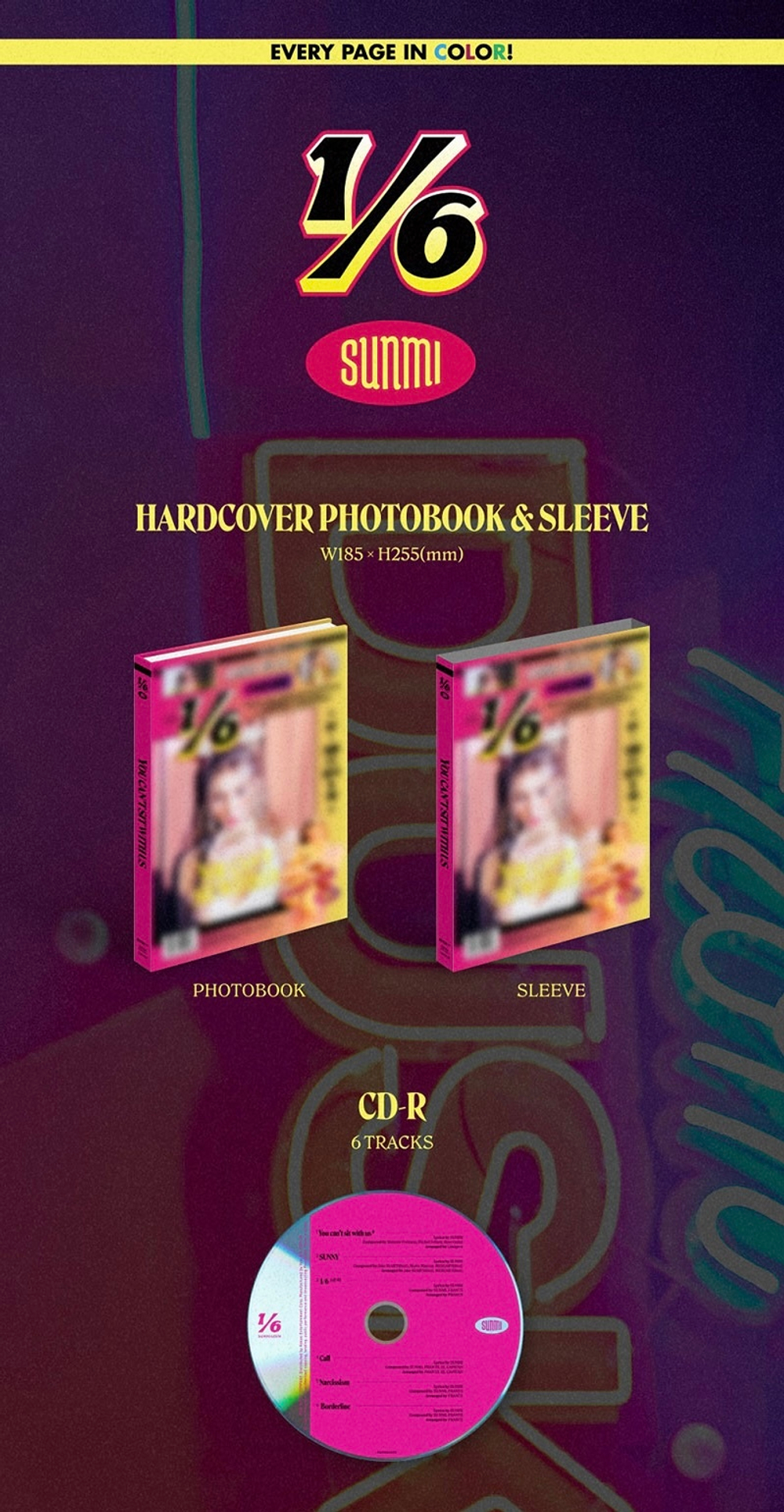 Альбом SUNMI - ONE-SIXTH (3RD MINI ALBUM)