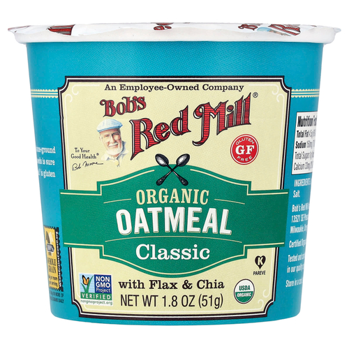 Bob's Red Mill, Органическая овсянка с семенами льна и чиа, 1,8 унц. (51 г)