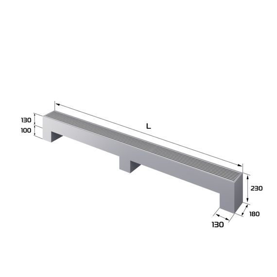 Конвектор напольный Royal Thermo STEP-130/180/2900-2-N-SS-LG-NA — (1)