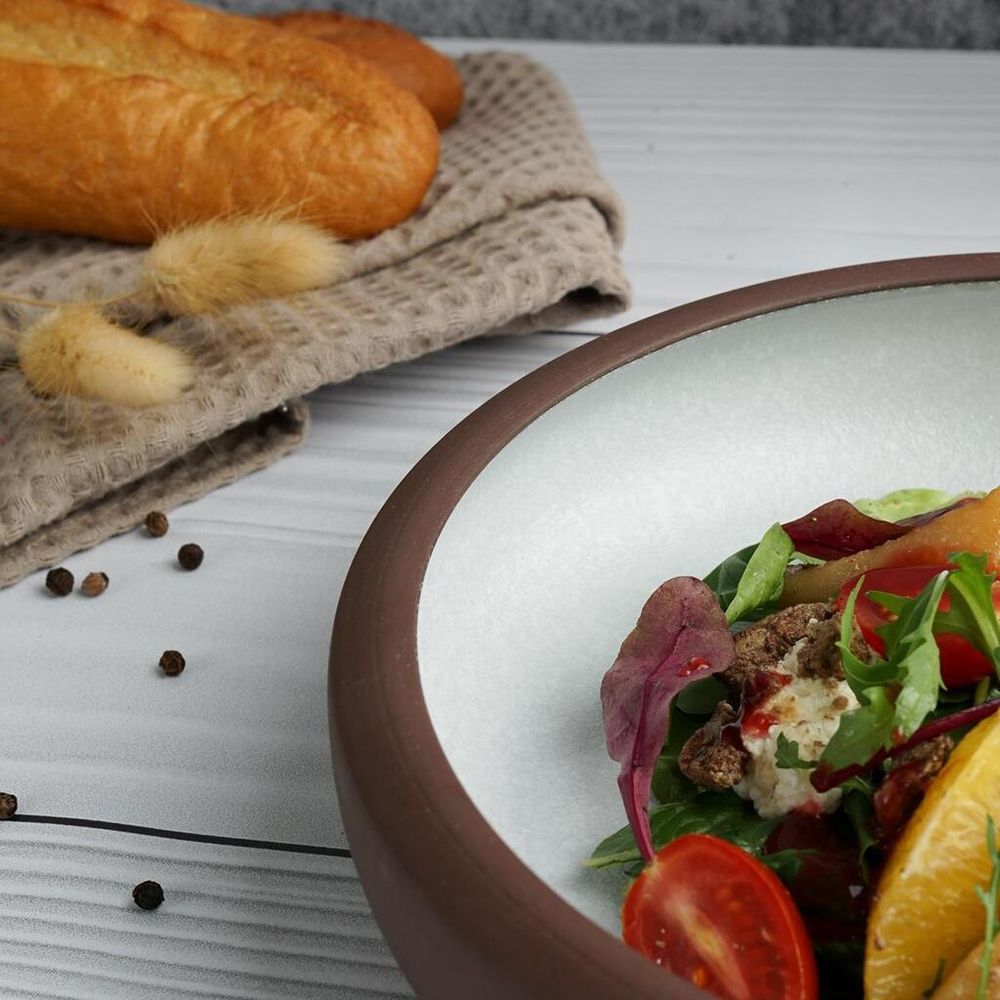 Салатник 700 мл d 19,2 cм h5,4 cм White Matt New Brown Taiga P.L. [1]