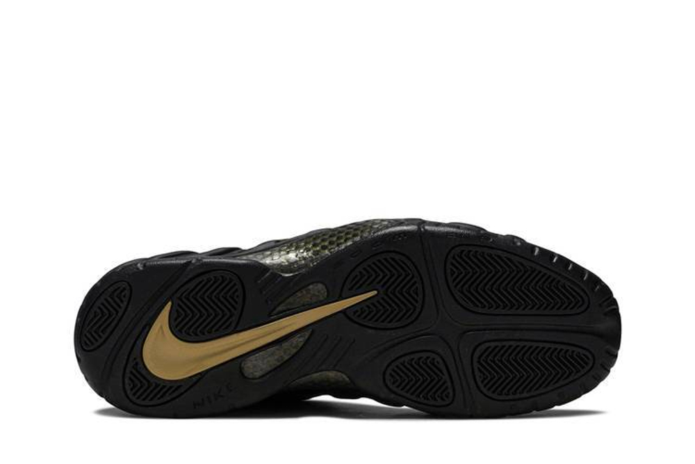 Кроссовки Nike Foamposite Pro Black Metallic Gold (Женская размерная сетка)